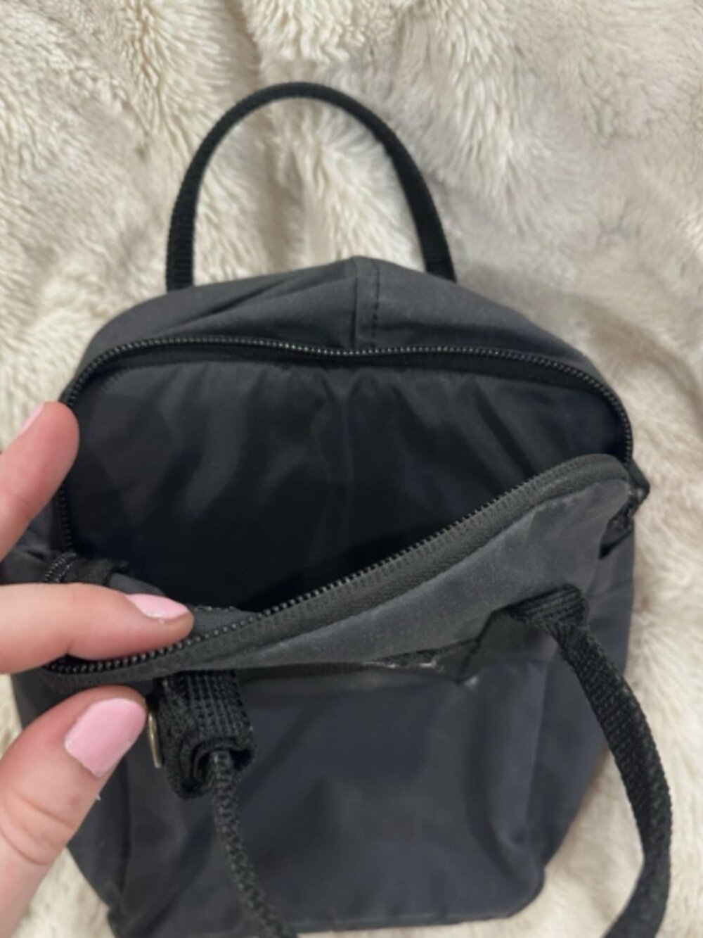 Fjallraven Kanken Mini Backpack Dark Gray Black Lightly Used - Picture 2 of 5